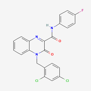 4-(2,4-dichlorobenzyl)-N-(4-fluorophenyl)-3-oxo-3,4-dihydro-2-quinoxalinecarboxamide