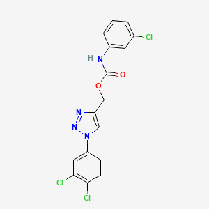 [1-(3,4-dichlorophenyl)-1H-1,2,3-triazol-4-yl]methyl N-(3-chlorophenyl)carbamate