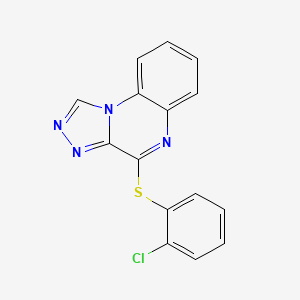 molecular formula C15H9ClN4S B3035796 4-[(2-Chlorophenyl)sulfanyl][1,2,4]triazolo[4,3-a]quinoxaline CAS No. 338420-30-7