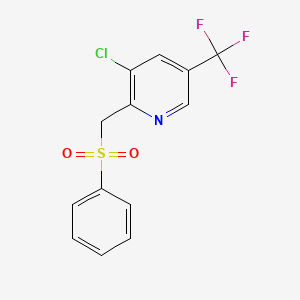 3-Chloro-2-[(phenylsulfonyl)methyl]-5-(trifluoromethyl)pyridine