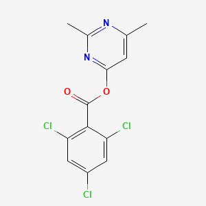 molecular formula C13H9Cl3N2O2 B3035810 2,6-Dimethyl-4-pyrimidinyl 2,4,6-trichlorobenzenecarboxylate CAS No. 338421-35-5