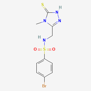 molecular formula C10H11BrN4O2S2 B3035812 4-bromo-N-[(4-methyl-5-sulfanyl-4H-1,2,4-triazol-3-yl)methyl]benzenesulfonamide CAS No. 338421-55-9