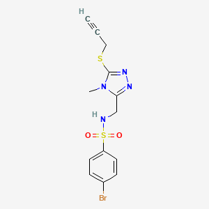 molecular formula C13H13BrN4O2S2 B3035813 4-bromo-N-{[4-methyl-5-(2-propynylsulfanyl)-4H-1,2,4-triazol-3-yl]methyl}benzenesulfonamide CAS No. 338421-59-3