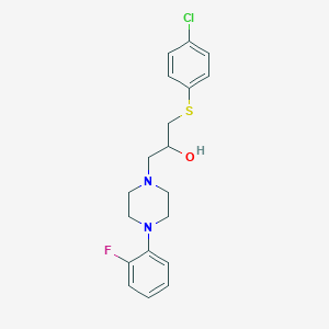 molecular formula C19H22ClFN2OS B3035815 1-[(4-氯苯基)硫anyl]-3-[4-(2-氟苯基)哌嗪基]-2-丙醇 CAS No. 338421-85-5