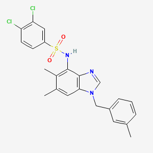 3,4-dichloro-N-[5,6-dimethyl-1-(3-methylbenzyl)-1H-1,3-benzimidazol-4-yl]benzenesulfonamide
