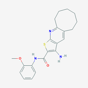 molecular formula C21H23N3O2S B303583 3-amino-N-(2-methoxyphenyl)-5,6,7,8,9,10-hexahydrocycloocta[b]thieno[3,2-e]pyridine-2-carboxamide 