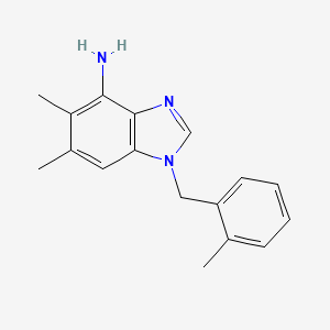 molecular formula C17H19N3 B3035831 5,6-二甲基-1-(2-甲基苄基)-1H-1,3-苯并咪唑-4-胺 CAS No. 338423-70-4