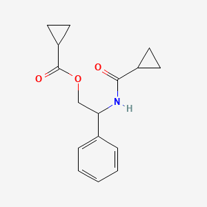 molecular formula C16H19NO3 B3035845 2-[(Cyclopropylcarbonyl)amino]-2-phenylethyl cyclopropanecarboxylate CAS No. 338750-53-1