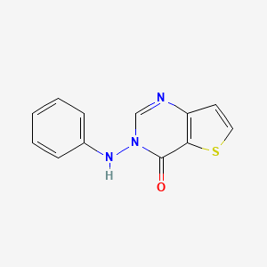 molecular formula C12H9N3OS B3035848 3-苯胺基噻吩并[3,2-d]嘧啶-4(3H)-酮 CAS No. 338750-82-6