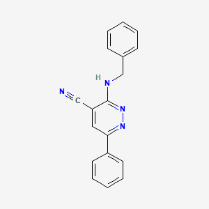 molecular formula C18H14N4 B3035852 3-(苄氨基)-6-苯基嘧啶并氮杂卓-4-腈 CAS No. 338751-60-3