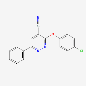 molecular formula C17H10ClN3O B3035853 3-(4-氯苯氧基)-6-苯基-4-哒嗪碳腈 CAS No. 338751-61-4