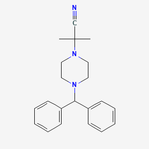2-(4-Benzhydrylpiperazino)-2-methylpropanenitrile