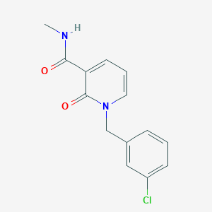 molecular formula C14H13ClN2O2 B3035859 1-(3-chlorobenzyl)-N-methyl-2-oxo-1,2-dihydro-3-pyridinecarboxamide CAS No. 338754-90-8