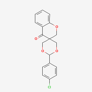 molecular formula C18H15ClO4 B3035862 3,3-双(羟甲基)-2,3-二氢-4H-色满-4-酮 4-氯苯甲醛缩醛 CAS No. 338755-68-3