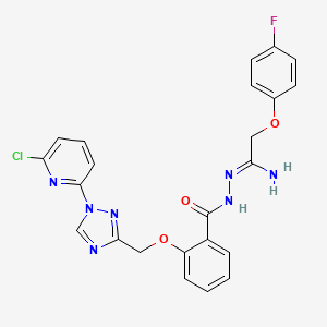 2-{[1-(6-chloro-2-pyridinyl)-1H-1,2,4-triazol-3-yl]methoxy}-N'-[2-(4-fluorophenoxy)ethanimidoyl]benzenecarbohydrazide