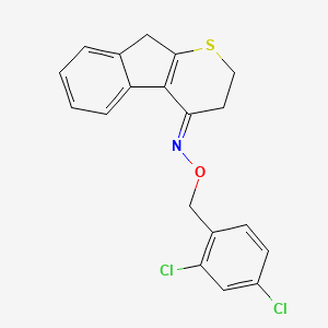 molecular formula C19H15Cl2NOS B3035872 2,3-dihydroindeno[2,1-b]thiopyran-4(9H)-one O-(2,4-dichlorobenzyl)oxime CAS No. 338757-69-0