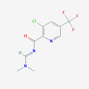 molecular formula C10H9ClF3N3O B3035875 3-chloro-N-[(dimethylamino)methylene]-5-(trifluoromethyl)-2-pyridinecarboxamide CAS No. 338759-19-6