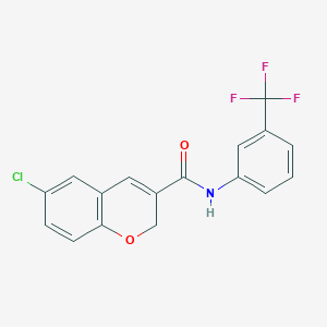 molecular formula C17H11ClF3NO2 B3035876 6-氯-N-[3-(三氟甲基)苯基]-2H-色烯-3-甲酰胺 CAS No. 338759-73-2