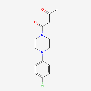 molecular formula C14H17ClN2O2 B3035883 1-[4-(4-氯苯基)哌嗪基]-1,3-丁二酮 CAS No. 338769-95-2