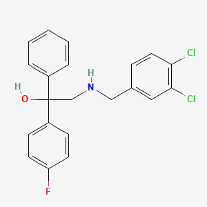 molecular formula C21H18Cl2FNO B3035889 2-[(3,4-二氯苯甲基)氨基]-1-(4-氟苯基)-1-苯基-1-乙醇 CAS No. 338771-53-2