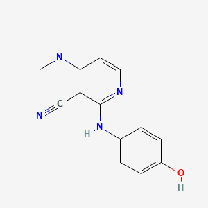 4-(Dimethylamino)-2-(4-hydroxyanilino)nicotinonitrile