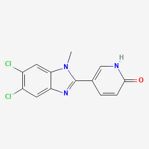 5-(5,6-dichloro-1-methyl-1H-1,3-benzimidazol-2-yl)-2(1H)-pyridinone