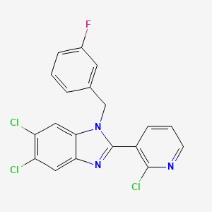 5,6-dichloro-2-(2-chloro-3-pyridinyl)-1-(3-fluorobenzyl)-1H-1,3-benzimidazole