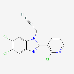 5,6-dichloro-2-(2-chloro-3-pyridinyl)-1-(2-propynyl)-1H-1,3-benzimidazole