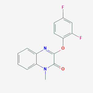 molecular formula C15H10F2N2O2 B3035914 3-(2,4-difluorophenoxy)-1-methyl-2(1H)-quinoxalinone CAS No. 338774-59-7