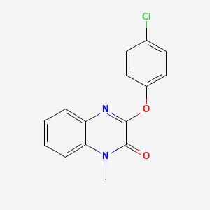 molecular formula C15H11ClN2O2 B3035915 3-(4-chlorophenoxy)-1-methyl-2(1H)-quinoxalinone CAS No. 338774-62-2