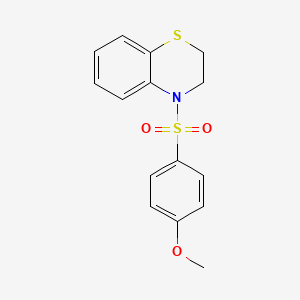 molecular formula C15H15NO3S2 B3035927 4-(2,3-dihydro-4H-1,4-benzothiazin-4-ylsulfonyl)phenyl methyl ether CAS No. 338777-78-9