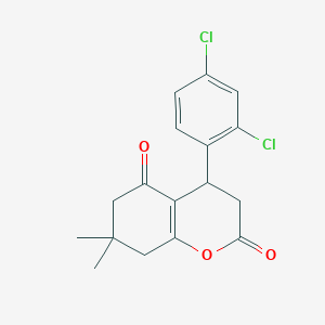 molecular formula C17H16Cl2O3 B3035931 4-(2,4-Dichlorophenyl)-7,7-dimethyl-3,4,6,8-tetrahydrochromene-2,5-dione CAS No. 338778-02-2