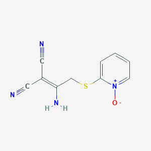 molecular formula C10H8N4OS B3035939 2-[(2-氨基-3,3-二氰基-2-丙烯基)硫代基]-1-吡啶醇盐 CAS No. 338778-97-5