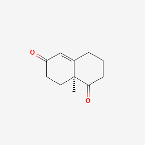 molecular formula C11H14O2 B3035941 (S)-8A-methyl-3,4,8,8a-tetrahydronaphthalene-1,6(2H,7H)-dione CAS No. 33878-99-8