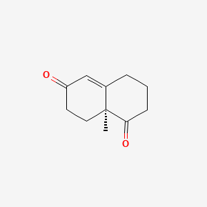 molecular formula C11H14O2 B3035941 (S)-8A-甲基-3,4,8,8a-四氢萘-1,6(2H,7H)-二酮 CAS No. 33878-99-8