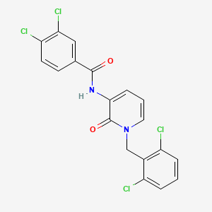 molecular formula C19H12Cl4N2O2 B3035946 3,4-二氯-N-[1-(2,6-二氯苄基)-2-氧代-1,2-二氢-3-吡啶基]苯甲酰胺 CAS No. 338784-11-5