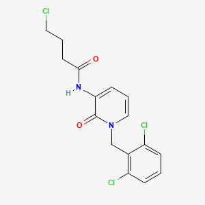 molecular formula C16H15Cl3N2O2 B3035947 4-氯-N-[1-(2,6-二氯苄基)-2-氧代-1,2-二氢-3-吡啶基]丁酰胺 CAS No. 338784-91-1