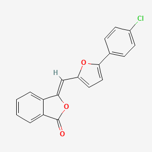 molecular formula C19H11ClO3 B3035951 (3Z)-3-[[5-(4-chlorophenyl)furan-2-yl]methylidene]-2-benzofuran-1-one CAS No. 338785-94-7