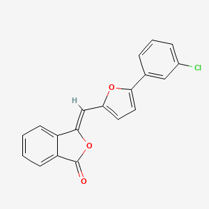 (3Z)-3-[[5-(3-chlorophenyl)furan-2-yl]methylidene]-2-benzofuran-1-one