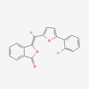(3Z)-3-[[5-(2-chlorophenyl)furan-2-yl]methylidene]-2-benzofuran-1-one