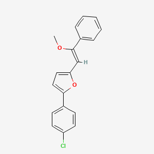 2-(4-chlorophenyl)-5-[(Z)-2-methoxy-2-phenylethenyl]furan