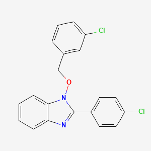 molecular formula C20H14Cl2N2O B3035955 1-[(3-氯苄基)氧基]-2-(4-氯苯基)-1H-1,3-苯并咪唑 CAS No. 338791-24-5