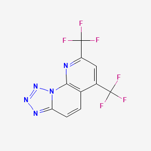 molecular formula C10H3F6N5 B3035962 6,8-Bis(trifluoromethyl)[1,2,3,4]tetraazolo[1,5-a][1,8]naphthyridine CAS No. 338791-78-9