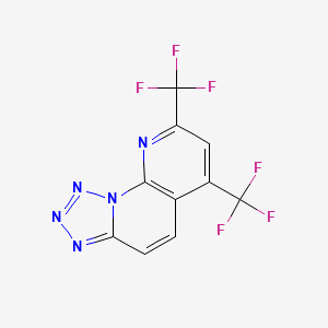 molecular formula C10H3F6N5 B3035962 6,8-Bis(trifluoromethyl)tetrazolo[1,5-a][1,8]naphthyridine CAS No. 338791-78-9