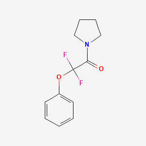 molecular formula C12H13F2NO2 B3035966 2,2-Difluoro-2-phenoxy-1-(1-pyrrolidinyl)-1-ethanone CAS No. 338791-92-7