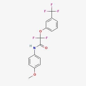 molecular formula C16H12F5NO3 B3035969 2,2-difluoro-N-(4-methoxyphenyl)-2-[3-(trifluoromethyl)phenoxy]acetamide CAS No. 338792-07-7