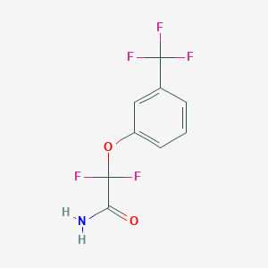 molecular formula C9H6F5NO2 B3035970 2,2-Difluoro-2-[3-(trifluoromethyl)phenoxy]acetamide CAS No. 338792-14-6