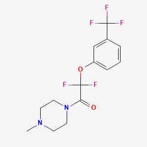 molecular formula C14H15F5N2O2 B3035971 2,2-Difluoro-1-(4-methylpiperazino)-2-[3-(trifluoromethyl)phenoxy]-1-ethanone CAS No. 338792-15-7