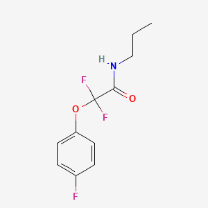 molecular formula C11H12F3NO2 B3035973 2,2-difluoro-2-(4-fluorophenoxy)-N-propylacetamide CAS No. 338792-58-8