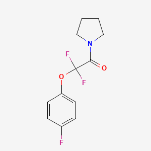 molecular formula C12H12F3NO2 B3035974 2,2-Difluoro-2-(4-fluorophenoxy)-1-(1-pyrrolidinyl)-1-ethanone CAS No. 338792-59-9
